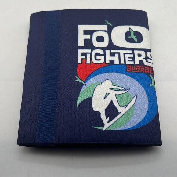 Foo Fighters surfs up stubby holder drink beer cup sleeve concert release New - Picture 3 of 4